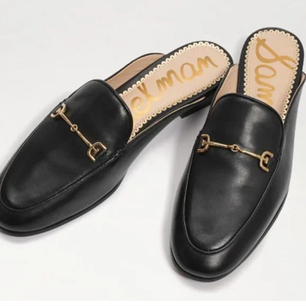 Sam Edelman Womens Linnie Leather Loafer  Slip on mule shoes sz 6.5M